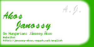 akos janossy business card