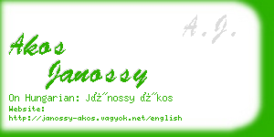 akos janossy business card